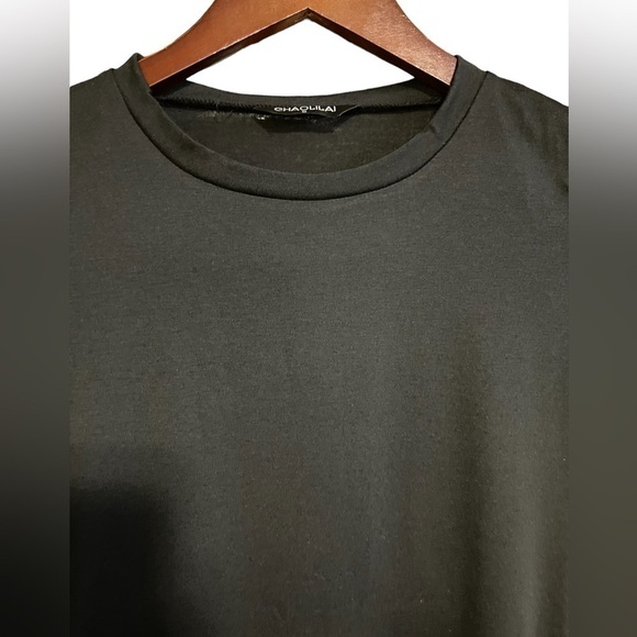 T-Shirt Dress Short Sleeve Mini Basic T-Shirt Dress in Black Size Small - Picture 8 of 13